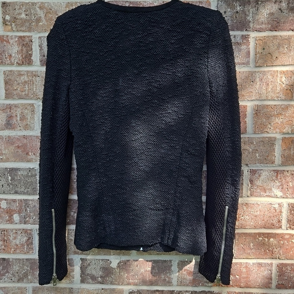 IRO Amiya Fitted Tweed Jacket Black Size 38 - Picture 5 of 5